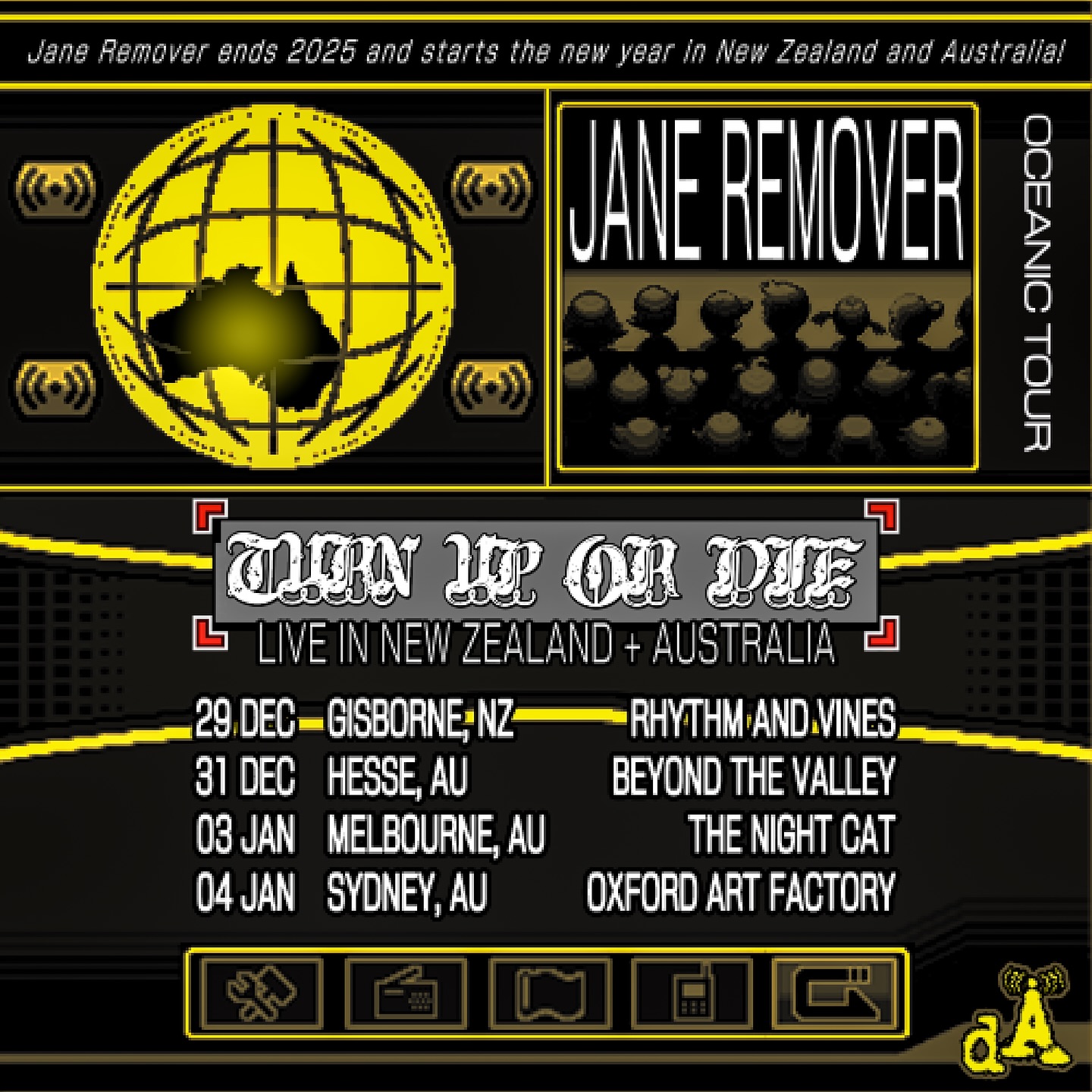 Jane Remover Turn Up Or Die Tour Poster 2025